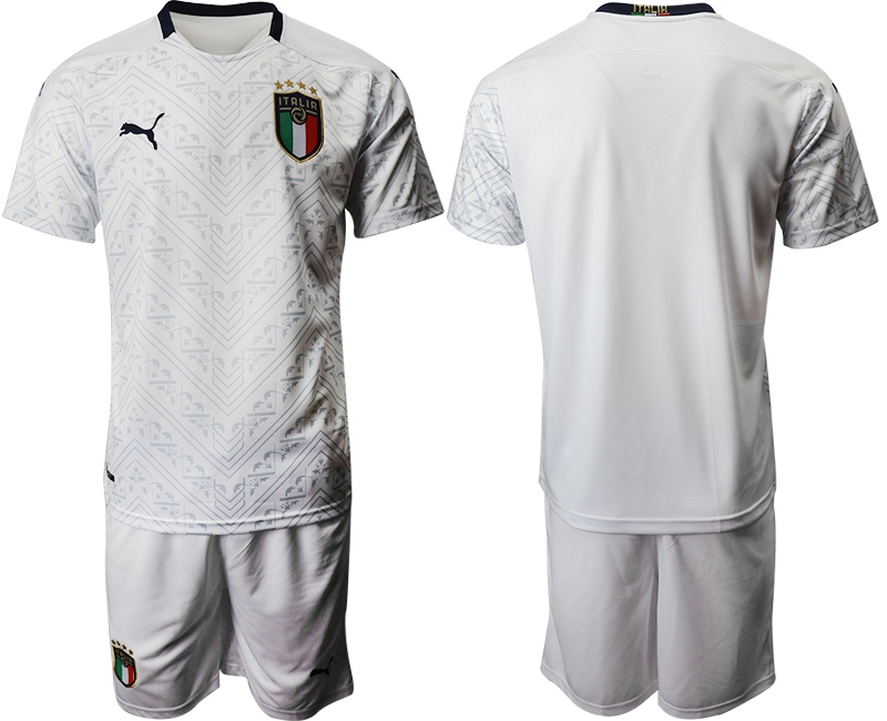 2021 Men Italy away  white soccer jerseys->customized soccer jersey->Custom Jersey